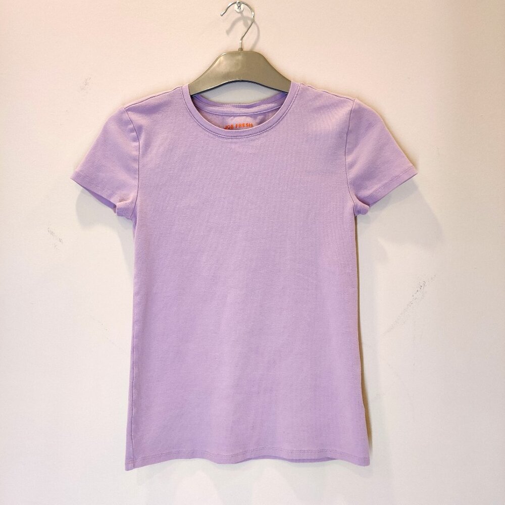 Joe Fresh Organic Cotton Lilac Short Sleeve Tee | Small